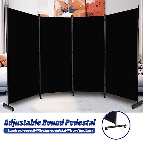 Black 3 Panel Fabric Room Divider M240950