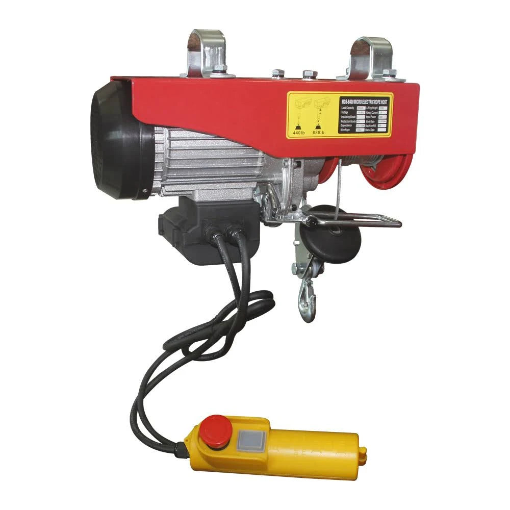 39 ft Electric Wire Rope Hoist 440lbs Single 880lbs Double Line X6328