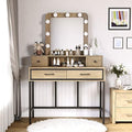 White Vanity with 4 Drawers and Lighted Mirror X504095