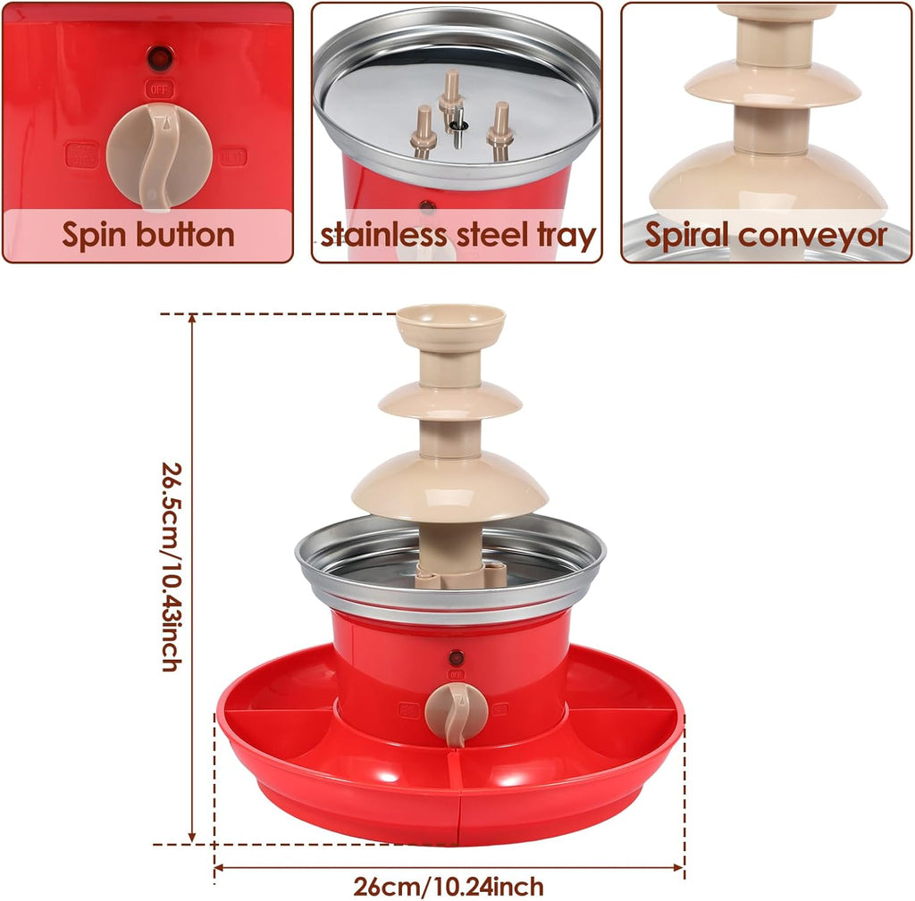 17oz Electric Chocolate Fountain Machine with Removal Serving Tray D641