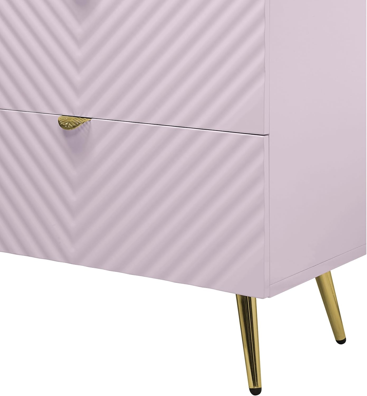 6-Drawer Pink Wood Metal Dresser C784