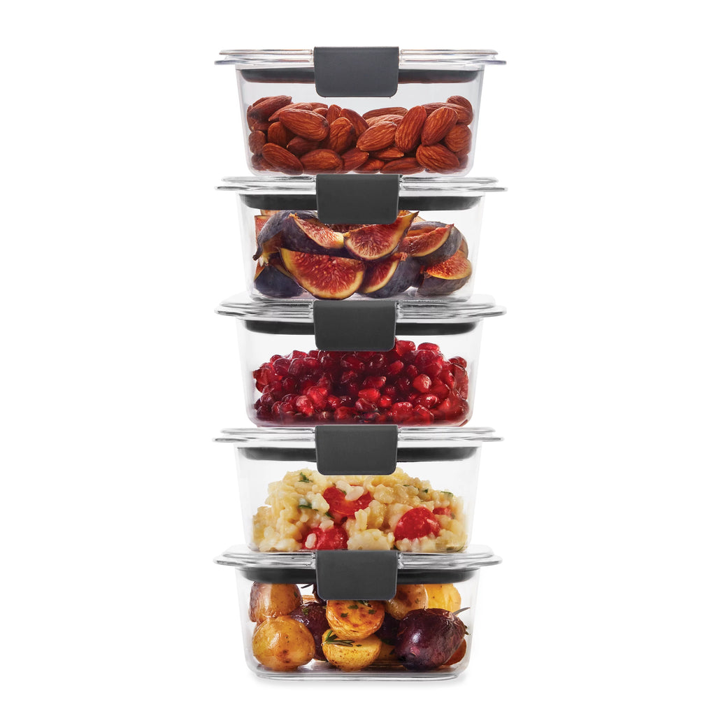 Set of 5 Clear Tritan Food Storage Containers, 1.3 Cup Q363