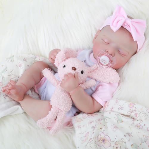 20 inch Sleeping Realistic Newborn Baby Dolls with Soft Cloth Body R77944