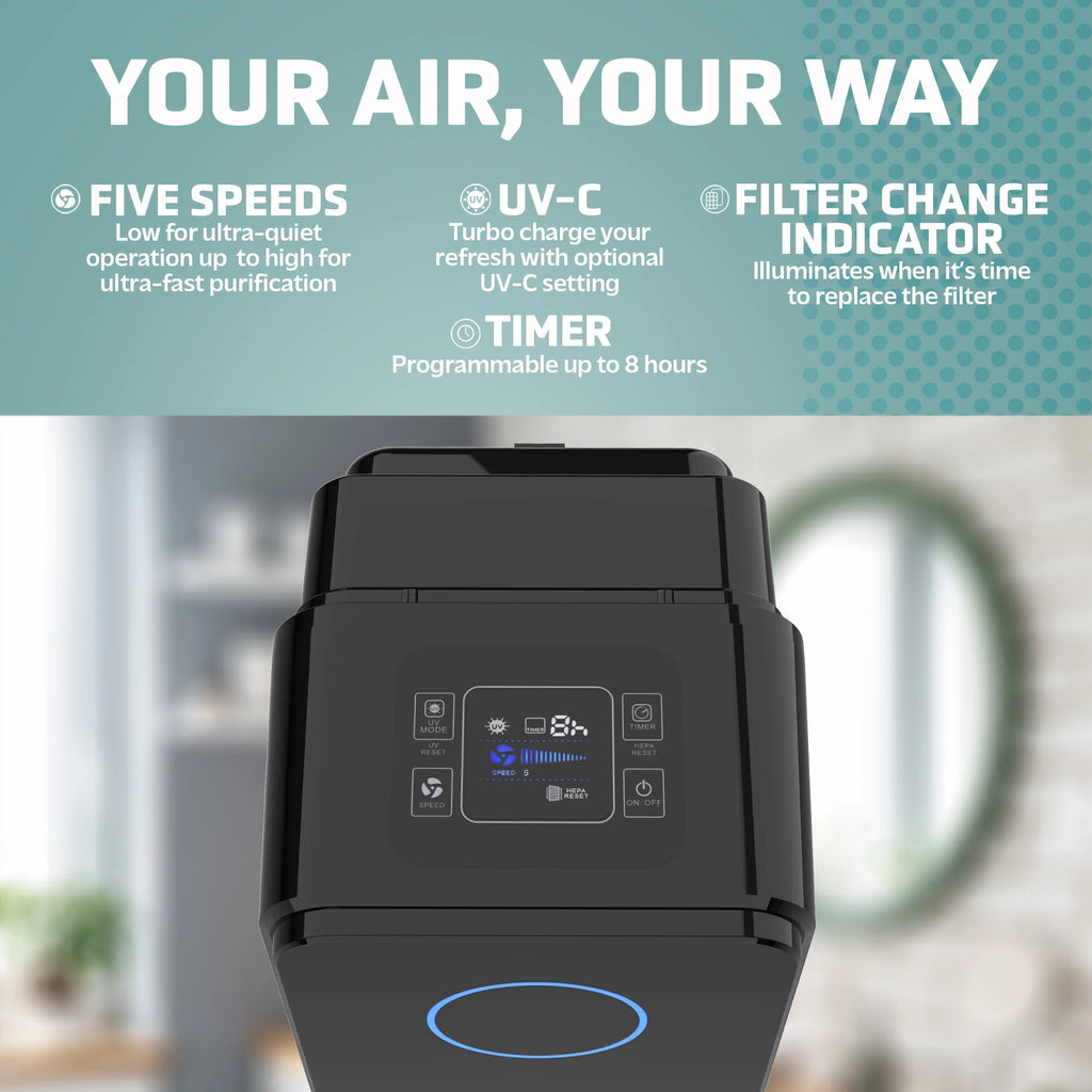 Tower Air Purifier with HEPA Filter, UV-C M343301