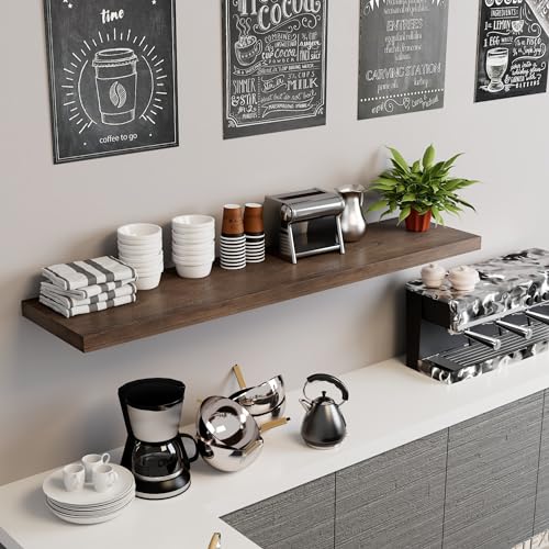 48 Inch Solid Wood Floating Shelves with Invisible Brackets F25508