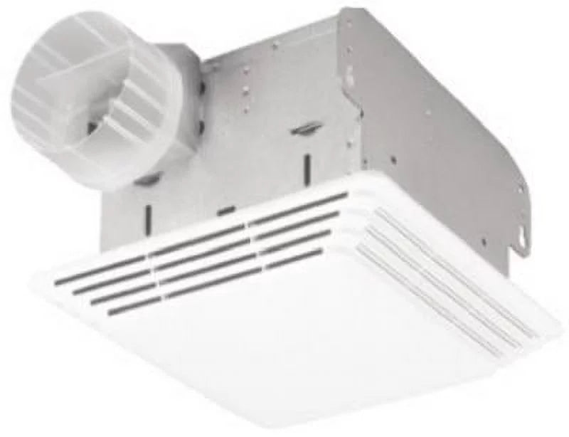 White Plastic Bathroom Fan & Light S15444
