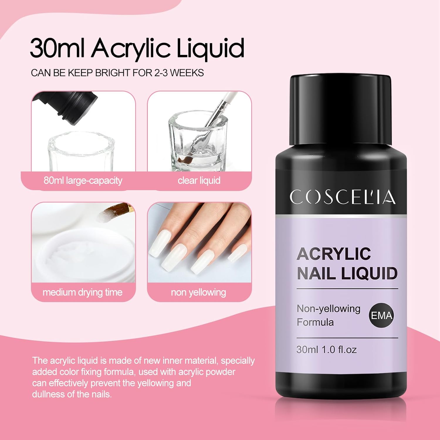 36Pcs Acrylic Nail Kit with Drill and UV Light M48464