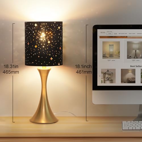 Beige Shade Cream Base 3 Way Touch Control Table Lamp Y2526