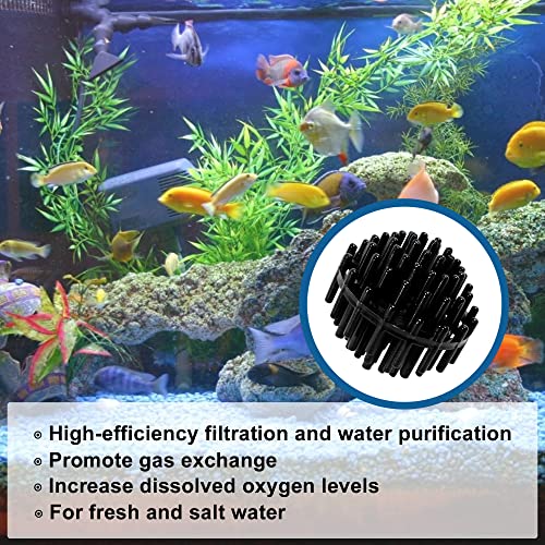 50 pcs 1.5 Inch Bio Balls Filter Media in Mesh Bag with Zipper K803