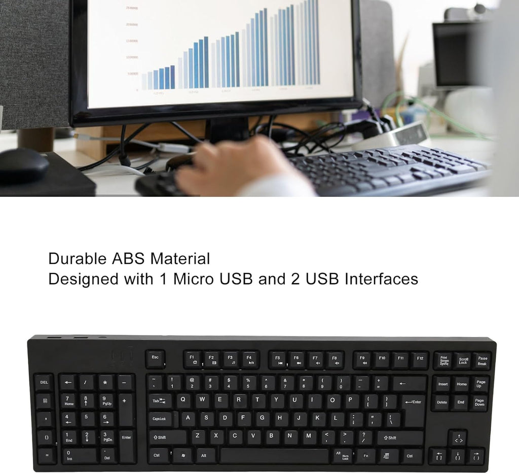 Ergonomic Left Handed Keyboard 109 Keys F420
