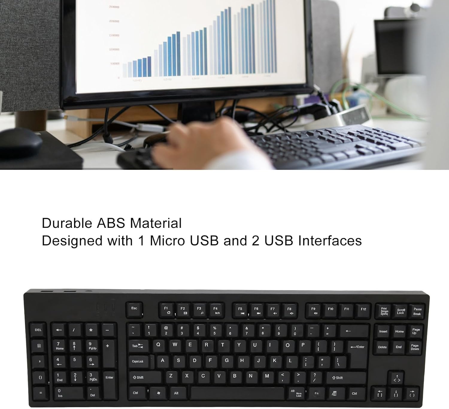 Ergonomic Left Handed Keyboard 109 Keys F420