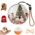 2.7" White 3D Crystal Ball Christmas Ornament S253521