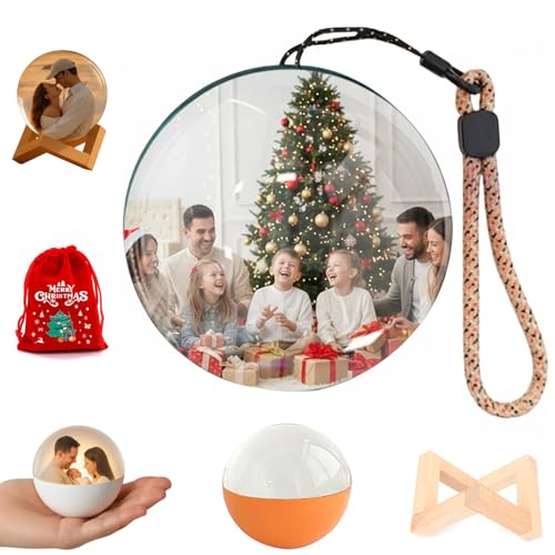 2.7" White 3D Crystal Ball Christmas Ornament S253521