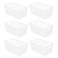 White Wire Freezer Organizer Baskets, Set of 6 H6834