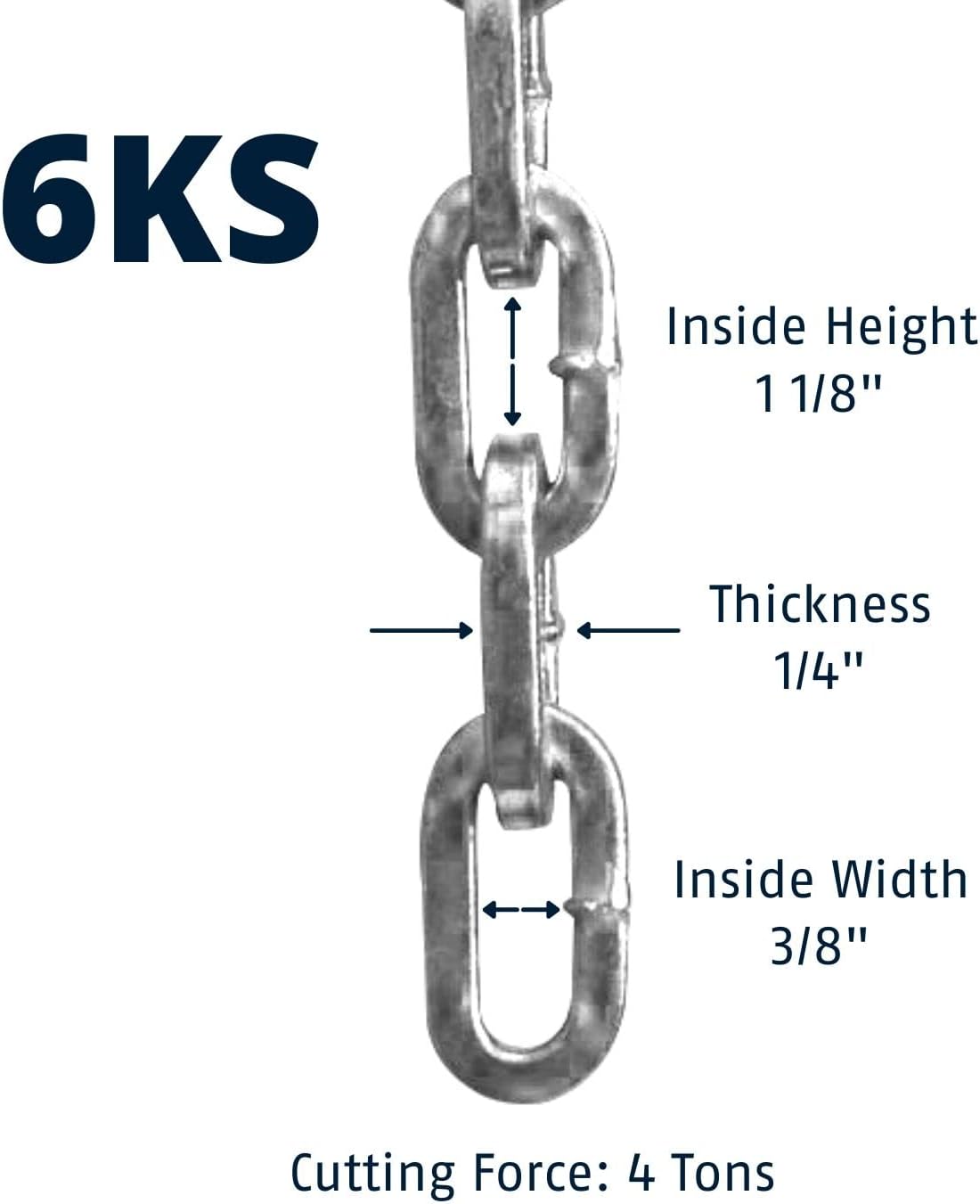 Hardened Steel 10 Foot x 3/8" Thick Square Security Chain A35253