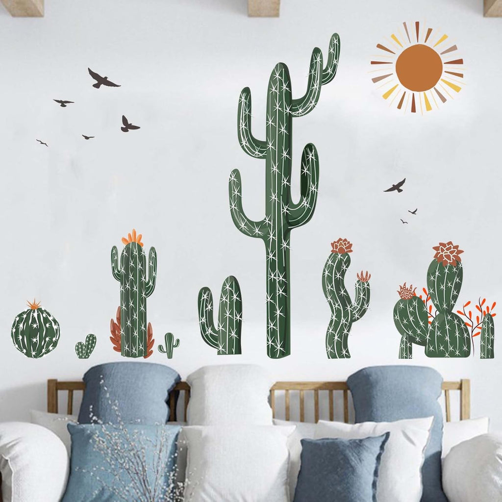 Green Plants Tropical Desert Cacti Wall Decals C1999