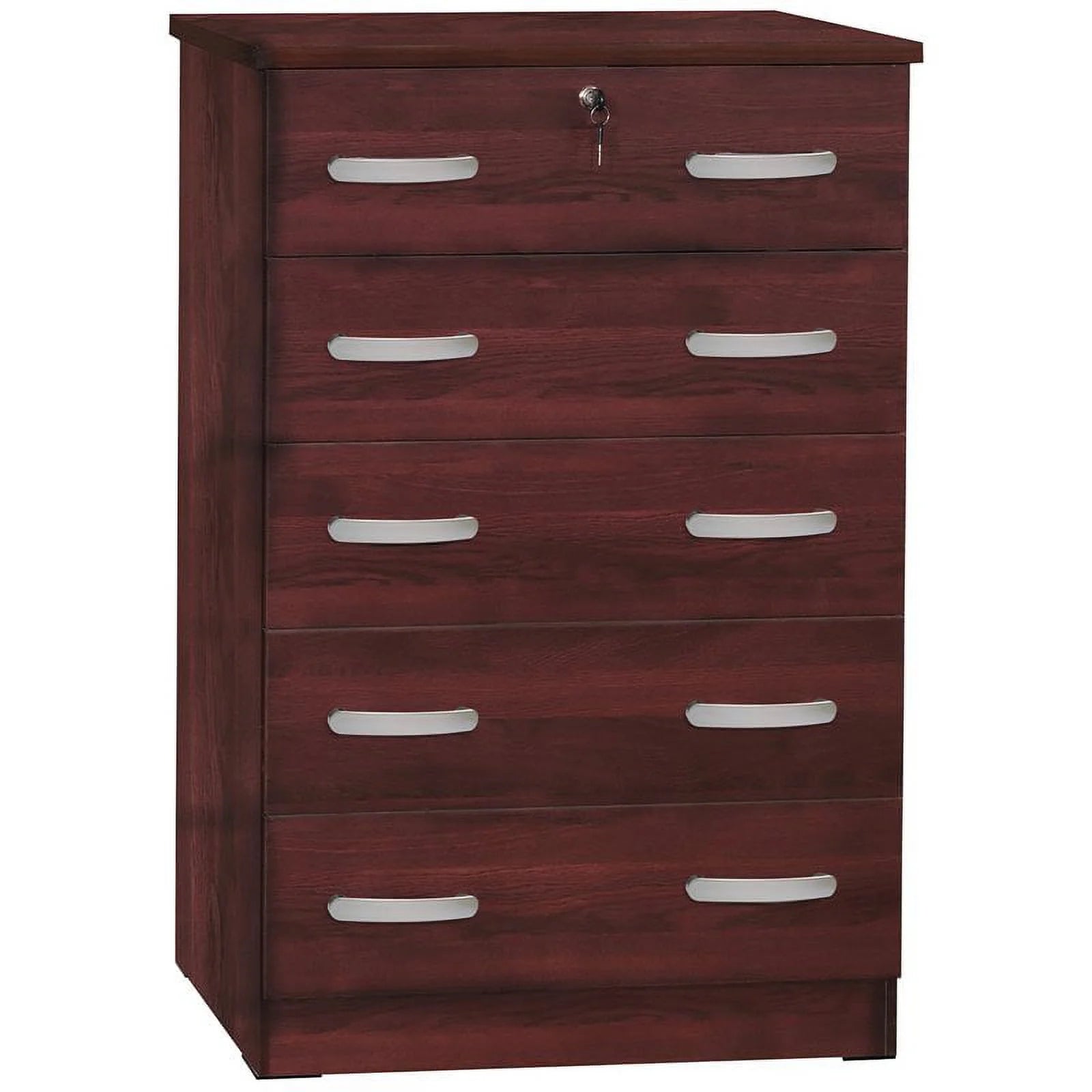 3-Piece Set with Twin Bed Dresser with Lock and Nightstand in Black O974