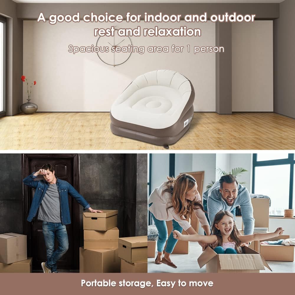 Snow White Inflatable Sofa Air Mattress L16726