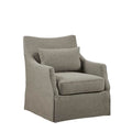 Beige Swivel Accent Armchair with Lumbar Pillow J113