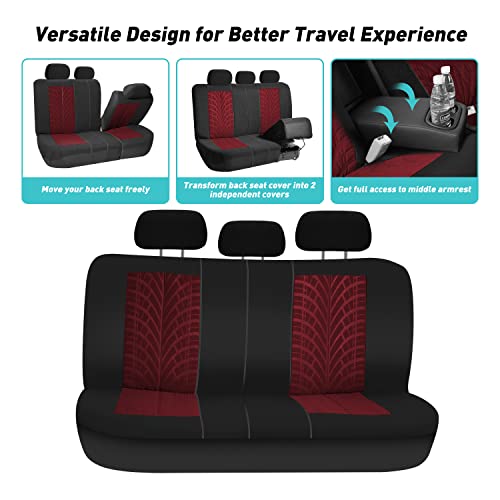 Gray Cloth Full Set Car Seat Covers X50421