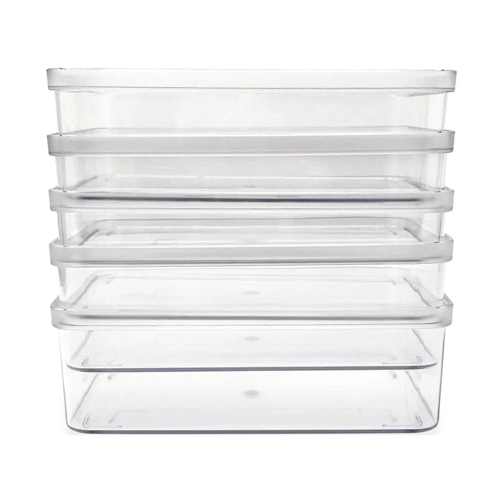 5-Pack Clear Plastic Storage Bins P7120