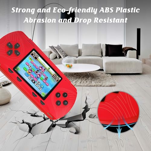 Handheld Game Console with 258 Video Games & 3 Cartridges, 3.0'' Screen V442