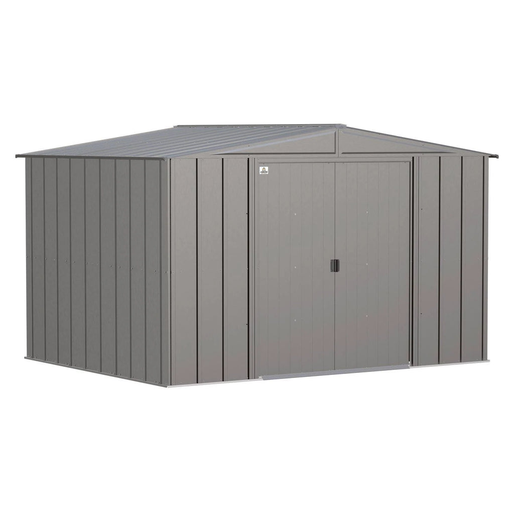 10 ft. x 8 ft. Steel Storage Shed in Charcoal M98422