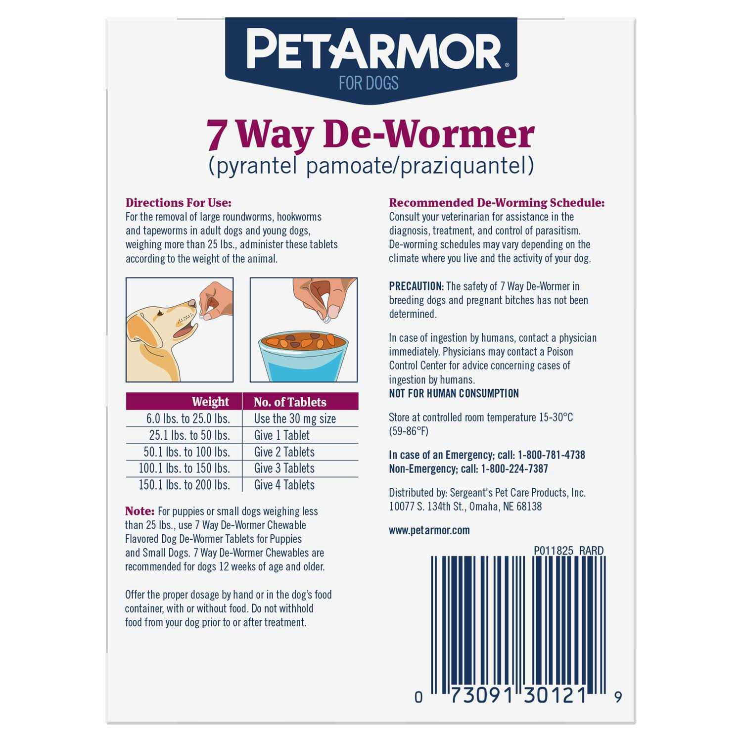 7 Way De Wormer Dogs O47106