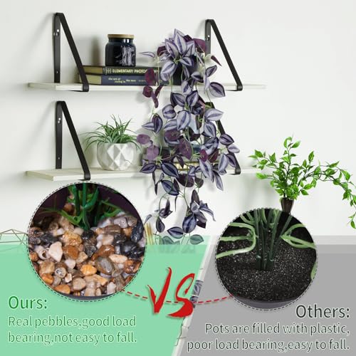 37.7 in Artificial Potted Faux Ivy Vine Hanging Plant (Black Pot) J493725