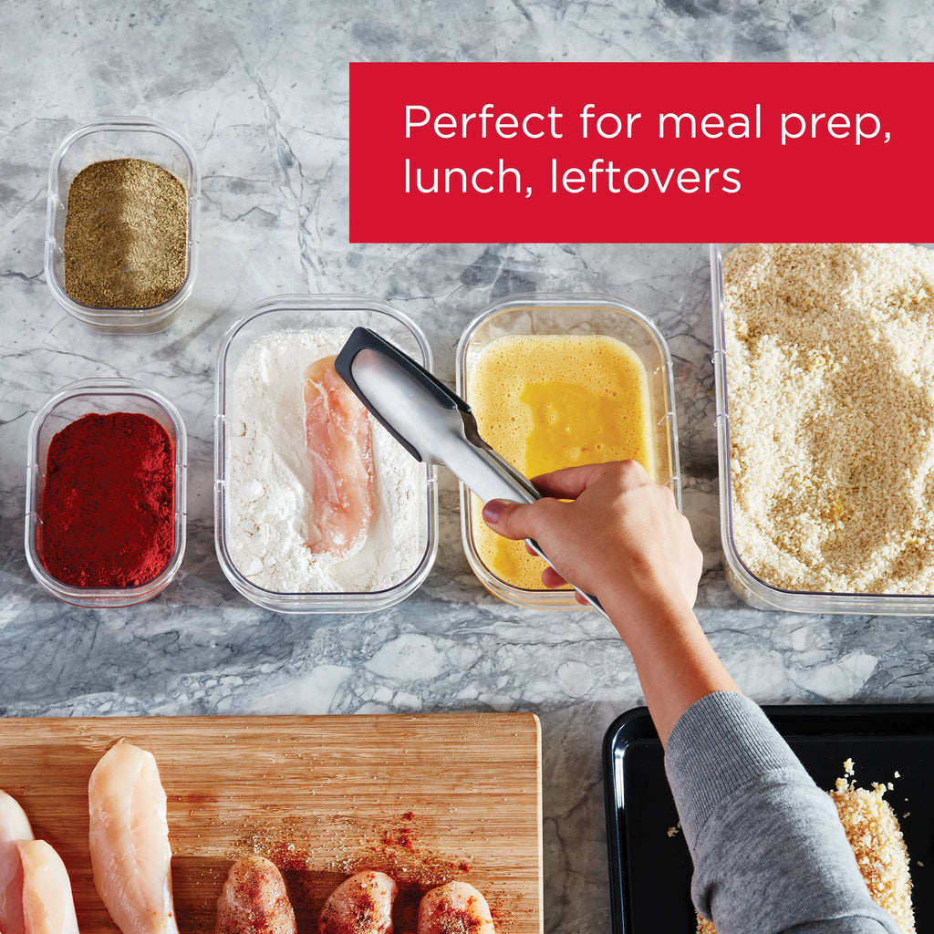 Set of 5 Clear Tritan Food Storage Containers, 1.3 Cup Q363