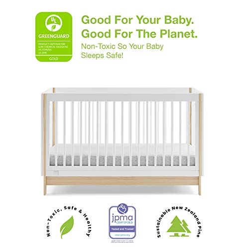 Bianca White Natural 4-in-1 Convertible Crib S93449