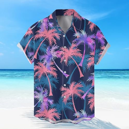 Mens Printed Hawaiian Button Down Shirts N566248