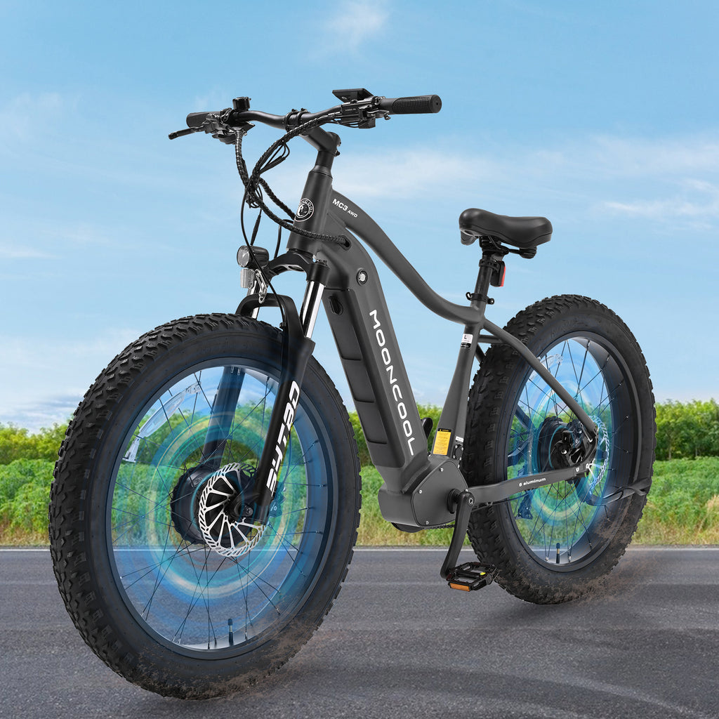 26" x 4" Fat Tire Electric Bike with 48V 15AH Removable Battery A480