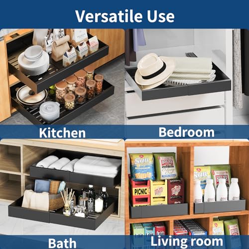 Pull out Cabinet Organizer, Expandable Heavy Duty Slide out Drawers H204