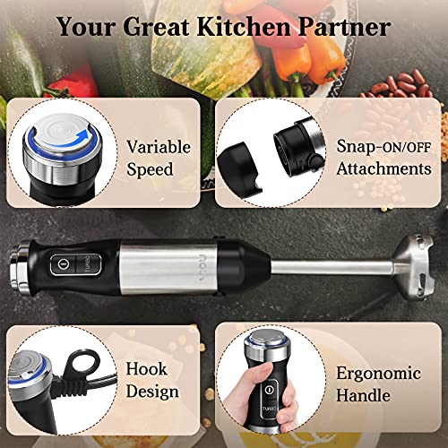 Black 500 Watt Stainless Steel Immersion Blender R89340