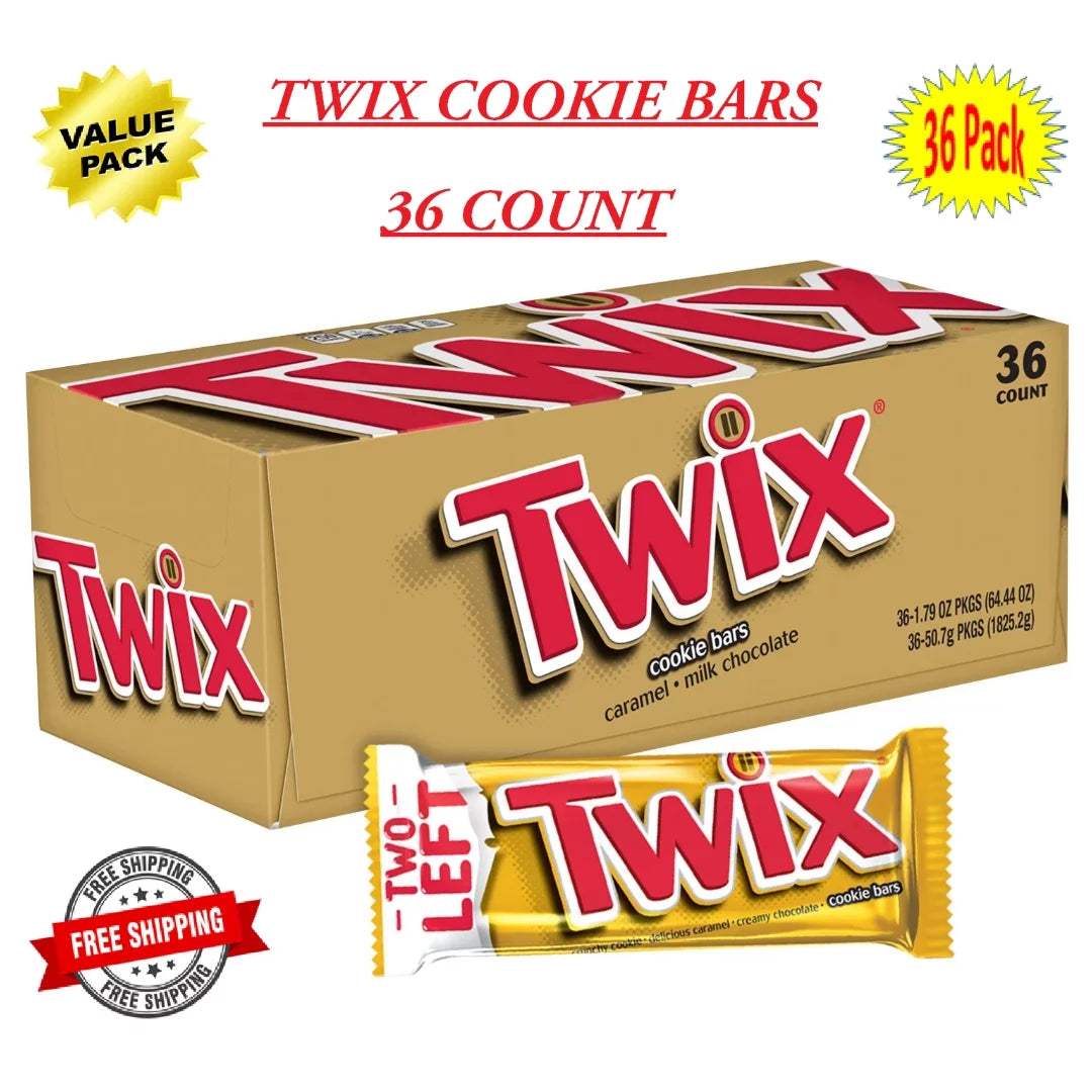 Caramel Cookie Chocolate Candy Bars 1.79-Ounce Box of 36 Count A510180