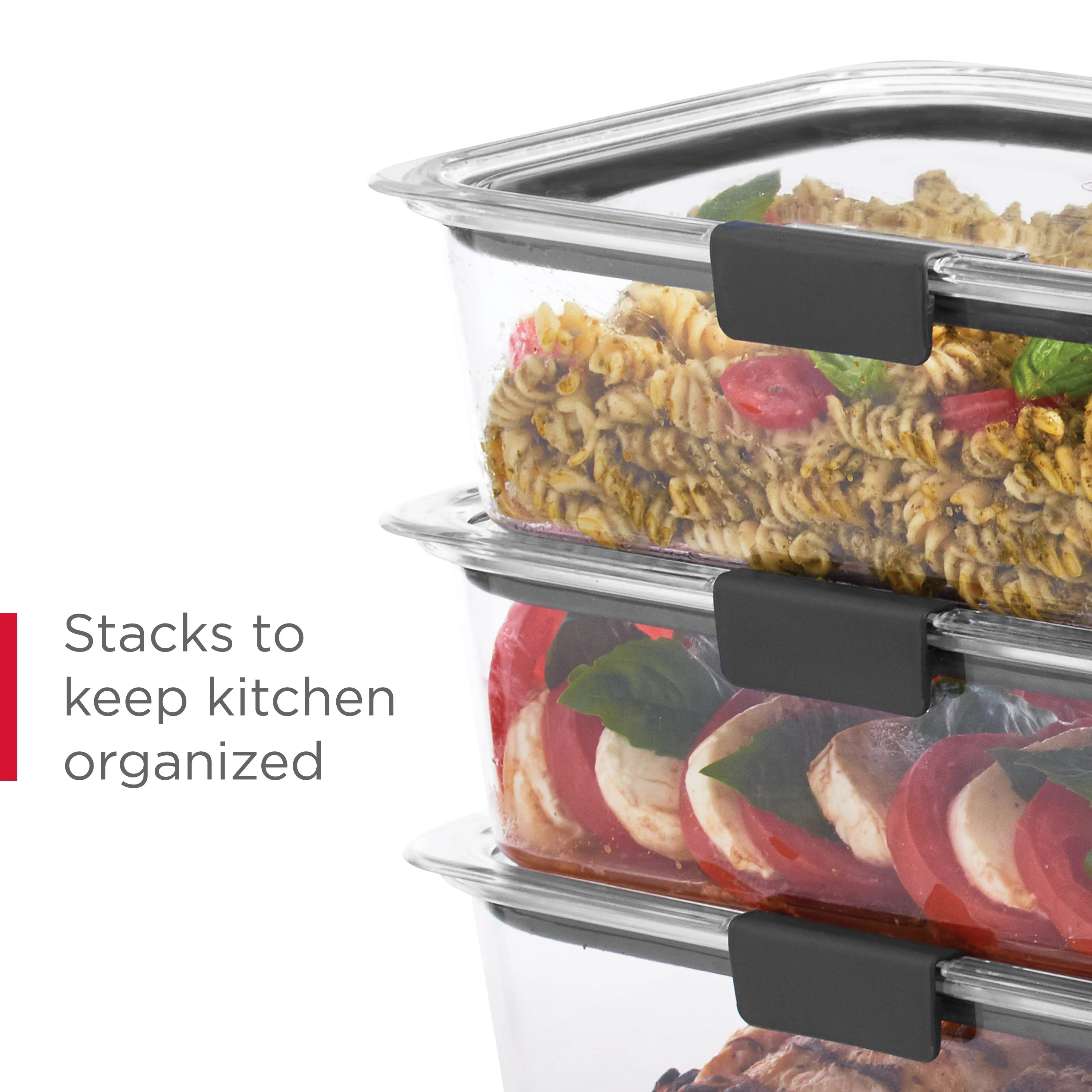 Set of 5 Clear Tritan Food Storage Containers, 1.3 Cup Q363