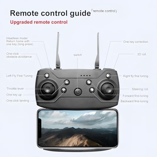 1080P Dual HD Camera RC Quadcopter Drone with 2 Batteries and Carrying Case A1320