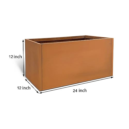 Corten Steel Planter Box 20 Inch Q404518