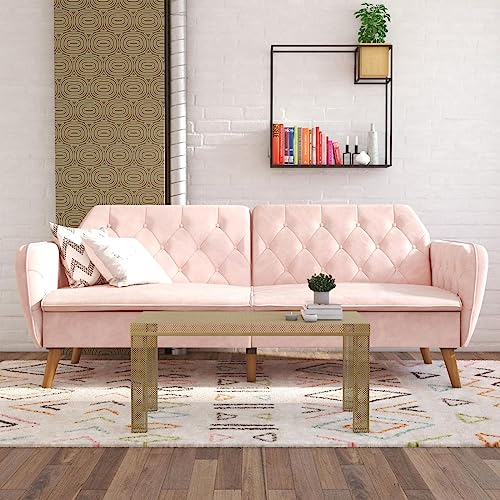 Camel Faux Leather Memory Foam Futon F32653