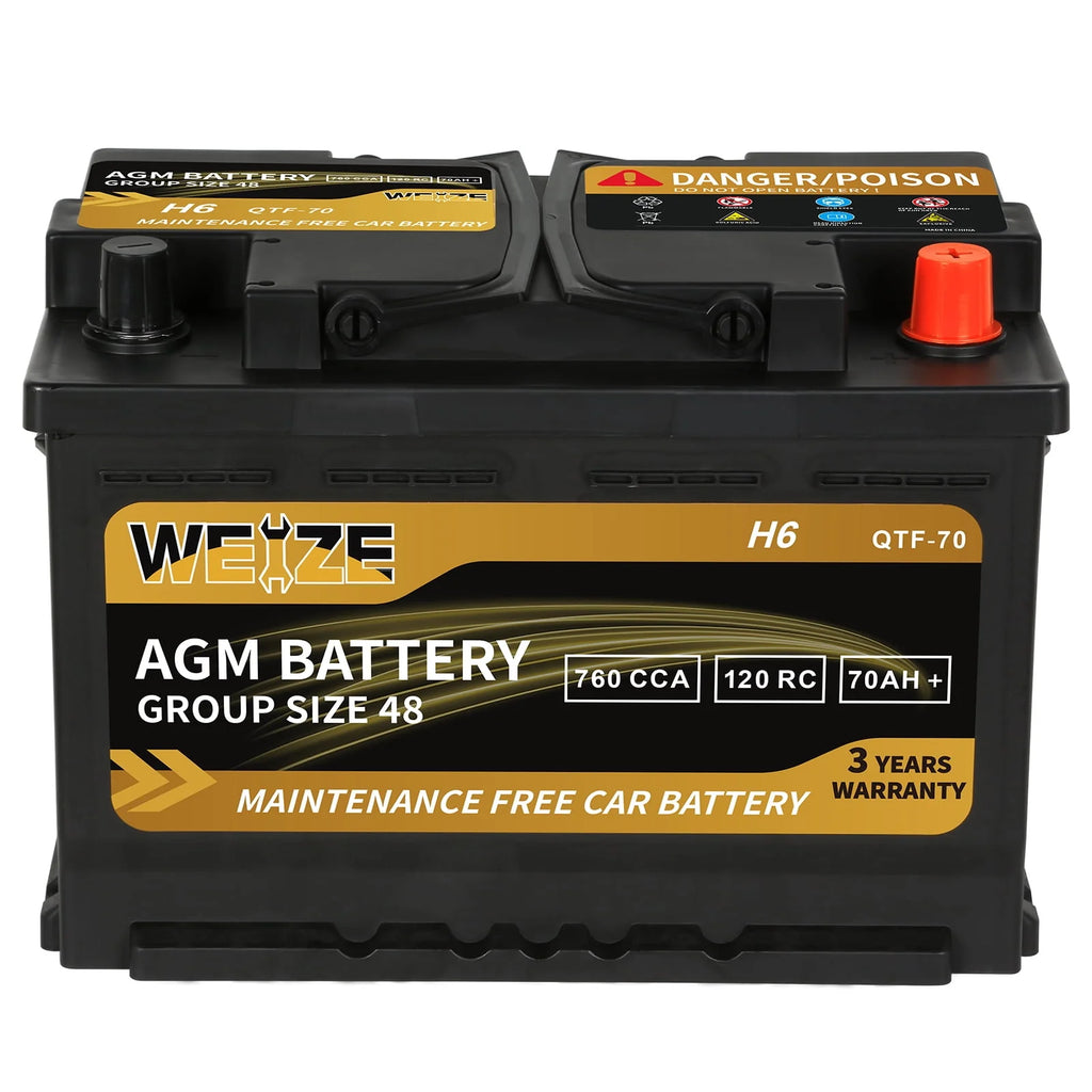 12v 80ah 140RC 850CCA AGM Automotive Battery I287