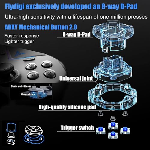 PC Controller with Hall Joystick and 6 Macros Buttons Q8125
