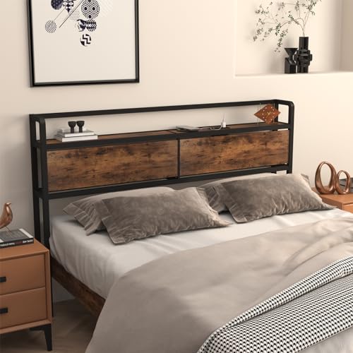Queen Size LED Headboard with Storage and USB R694
