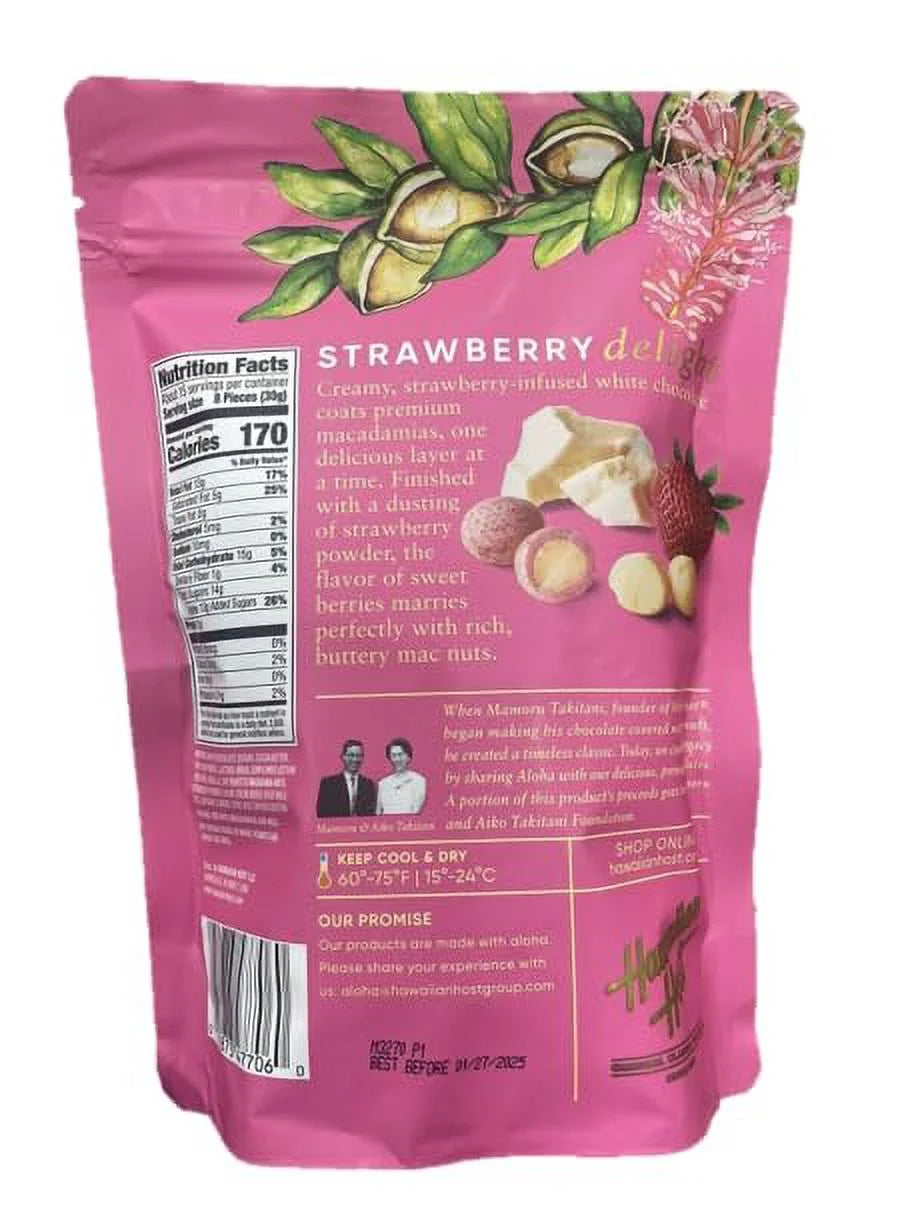 Strawberry And Cream Macadamias Chocolate 16 Oz E76794