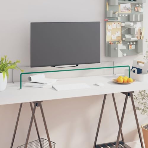Clear Glass TV Stand 39.4"x11.8"x5.1" A28693