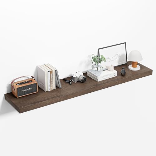 48 Inch Solid Wood Floating Shelves with Invisible Brackets F25508