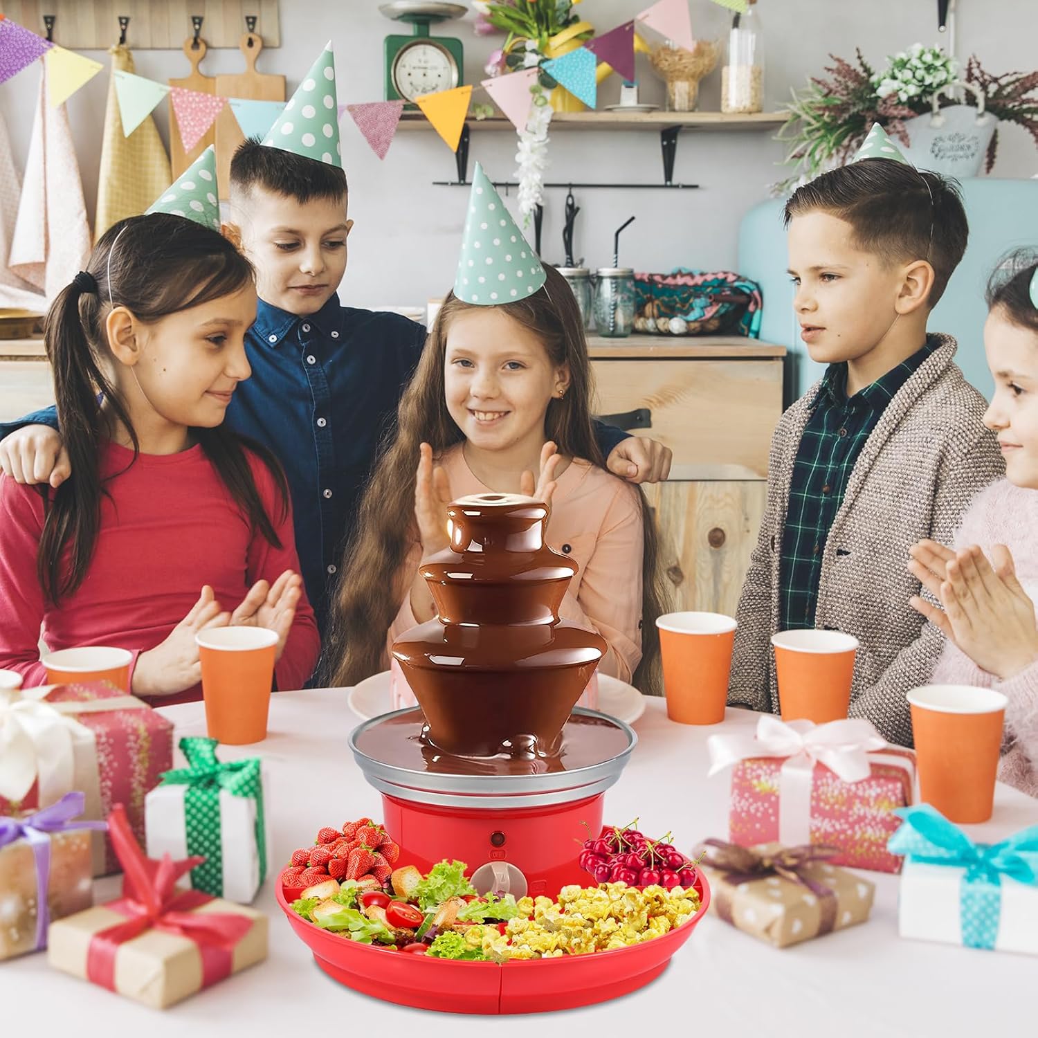 17oz Electric Chocolate Fountain Machine with Removal Serving Tray D641