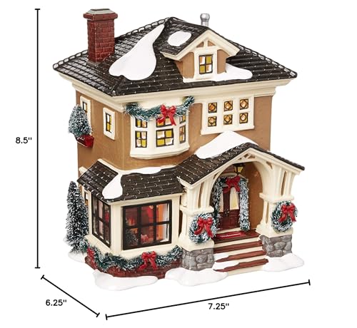 Porcelain Snow Village Lit House H10578