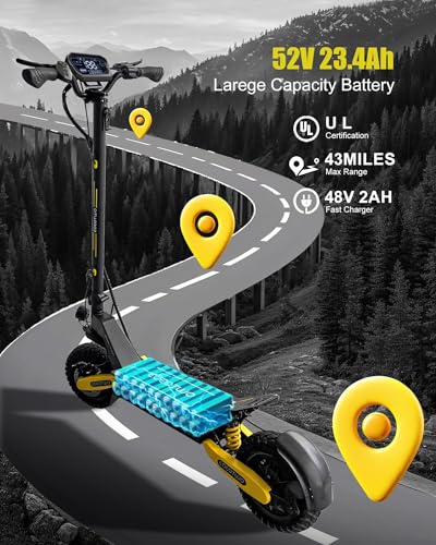 1200W Off Road Electric Scooter with 11" Tires Y777