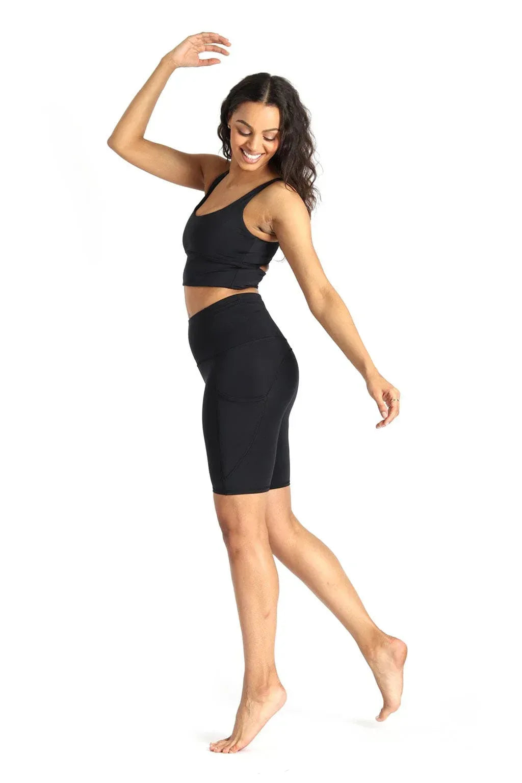 Limitless Sports Bra in Jet Black - Medium Support, A - E Cups